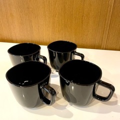 IKEAマグカップ・ブラック4個
