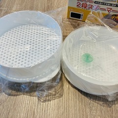 【新品】レンジ用 2段 スチーマー蒸し器 の画像