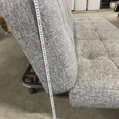 値下げ【格安】3人掛けソファーベッド グレー系 フラット可能 足つき 角度調整可能 人気 早い者勝ち 引取歓迎 配送OKの画像