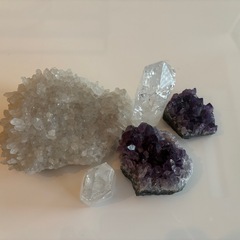 【浄化・癒し】水晶＆アメジスト 天然石セット（中古品）の画像