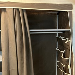 ニトリ　ワードローブ　カーテン式の画像