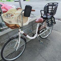 前後2人乗せ 子供乗せ自転車 ママチャリ 車庫保管