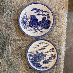 大皿2枚セット　和柄