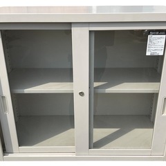 コクヨ A4サイズ対応保管庫 ガラス引き違い戸タイプ 上置き 飛...