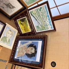 額縁色々、自作、既製品、大きさ不揃い中古品絵画はおまけの画像