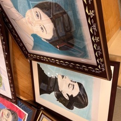 額縁色々、自作、既製品、大きさ不揃い中古品絵画はおまけの画像