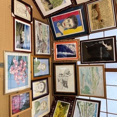 額縁色々、自作、既製品、大きさ不揃い中古品絵画はおまけ