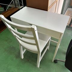 白くておしゃれ♪スリムなワークデスクです（商品番号：11438）