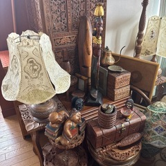 アジアン雑貨＆ランプ1式の画像
