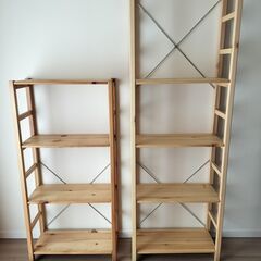 無印良品のパイン材ユニットシェルフ大・中