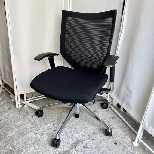 《売約済》オカムラ バロン チェア okamura baron オフィスチェア デスクチェア ワークチェア OAチェア メッシュチェア ブラック 椅子 在宅ワーク テレワーク ゲーミングチェア 高機能チェア 椅子 ローバック