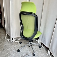 【倉庫保管中】 okamura Sylphy オカムラ OAチェア PCチェア 椅子 ハイバック ヘッドレスト オフィスチェア デスクチェア ワークチェア メッシュチェア 高級チェア 在宅ワーク テレワーク ゲーミングチェア チェア グリーン ライトグリーン アームレスの画像