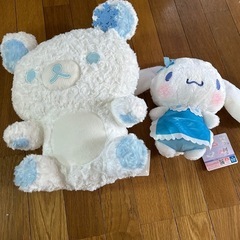 リラックマぬいぐるみ、シナモロールぬいぐるみ値下げ