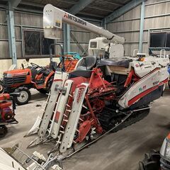 678 鳥取県 三菱 コンバイン 3条刈 結束機付 オーガ グレ...