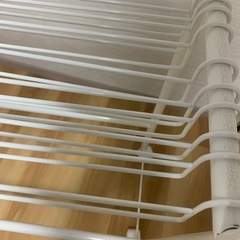 ズボン掛け☆パンツラック☆白ホワイトスチールラックの画像