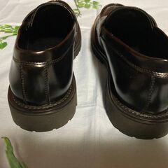 H&M 44 コインローファー レザー ビジネスシューズ　28.5cmの画像