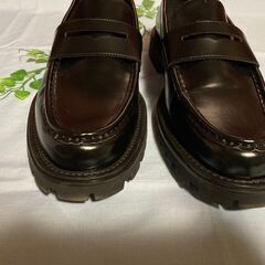 H&M 44 コインローファー レザー ビジネスシューズ　28.5cmの画像