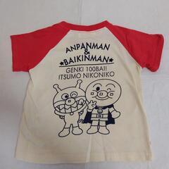 アンパンマン　ばいきんまん　ドキンちゃん　コキンちゃん　だだんだん　Tシャツ　赤色　100cmの画像