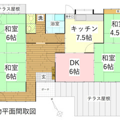 西之表市西之表【売家】市街地高台木造和風平屋建て5DK500万円 - 不動産