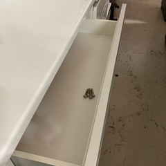 ☆値下げ☆2505-670  キッチンボード 2分割 固定ネジあり 1段目半分しか開かないです キズ 汚れありの画像