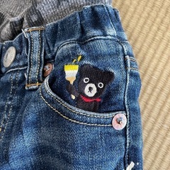 【6/10まで出品】DOUBLE.B デニムパンツ 90サイズの画像