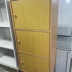 扉付きカラーボックス　No.3183　ナチュラルカラー　収納　棚...