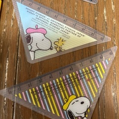 スヌーピー　うちわ　鉛筆　定規セットの画像