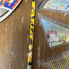 スヌーピー　うちわ　鉛筆　定規セットの画像