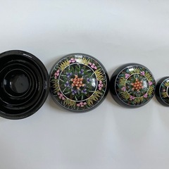 アジアン雑貨　蓋つき小物入れの画像