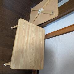 テーブル２台　同サイズ　折りたたみ　簡易テーブル　