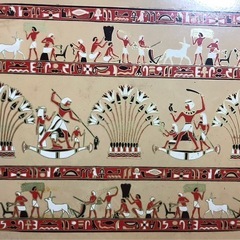 超レア　エジプト壁画風　お盆の画像