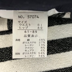 マリンボーダースカート61cmの画像
