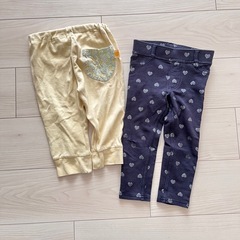 【無料！】女の子90 レギンス ボトムス2点セット H&M