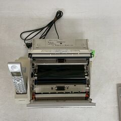 【SANYO】サンヨー 電話機 親子機セット 親機1台 子機2台 セット 動作確認済 FAX 汎用インクリボン付 グレー 電話 ファックス まとめ Y1468の画像