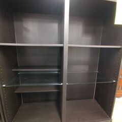 【D512】本棚 ブラック ※一番下に割れありの画像
