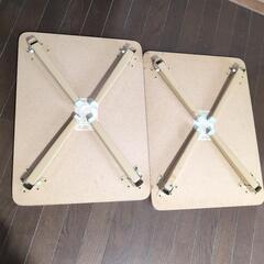テーブル２台　同サイズ　折りたたみ　簡易テーブル　の画像