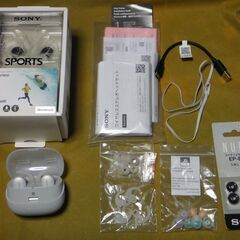 SONY製ワイヤレスステレオヘッドセットWF-SP900/WM（ホワイト）の画像
