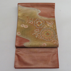 西陣織 袋帯 西陣織 証紙付き 蘇州刺繍 スワトウ刺繍 流水に菊...