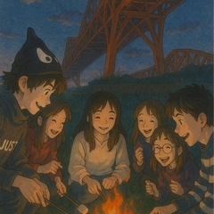 みんなで楽しく焚き火🔥✨🍀