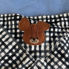 フェリシモ くまのがっこう ギンガムチェックの抱っこひもの画像