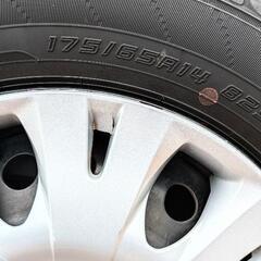 ホンダやトヨタなどコンパクトカーに　175/65R14  ダンロップ　EC204
2020年50週製　4本 深ミゾ 鉄ホイールセットの画像