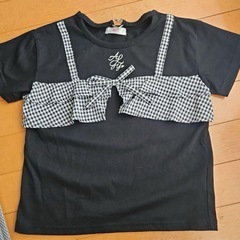 ALGY ギンガムチェックフリルTシャツ