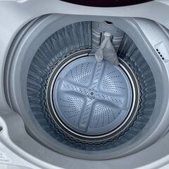 ★動作〇★ 洗濯機 SHARP ES-GE60K-T 6kg Ag+イオンコート 穴なし槽 風呂湯 送風乾燥 2010年製の画像