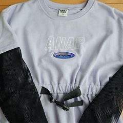 ANAP メッシュ袖付きワンピース 120の画像