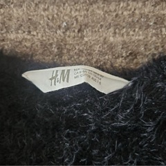 H&M フワフワカーディガン 120cm ダークグレーの画像