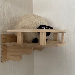 【釘必須/猫ほぼ未使用】木製キャットウォークの画像