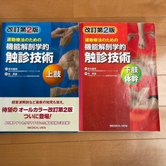 機能解剖学的触診技術　テキスト2冊　やや書き込みあり