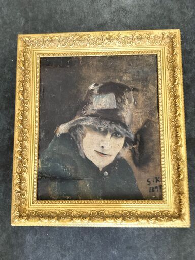 最終処分価！明治洋画界の最高峰黒田清輝肉筆「ソレイユ夫人像