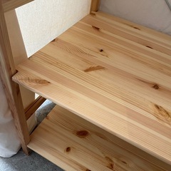 売約済み【武蔵小山店】[在庫2点] 　無印良品 MUJI パイン材 パイン材ユニットシェルフ　ワードローブ用カバー　ワードローブ 布カバー 付きクローゼット ハンガーラック 木製ラック シンプル家具 衣類収納 天然木 無垢材 収納家具 木製ワードローブ 北欧風家具 ナチュラルインテリア 無印 棚板 高さ調整可能 の画像