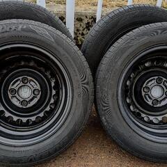 ホンダやトヨタなどコンパクトカーに　175/65R14  ダンロップ　EC204
2020年50週製　4本 深ミゾ 鉄ホイールセットの画像